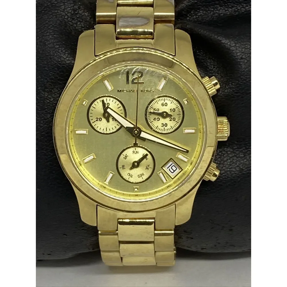 Michael Kors Runway MK5384 Women's Gold Stainless Steel Analog Dial Watch RQ199 - Picture 2 of 11
